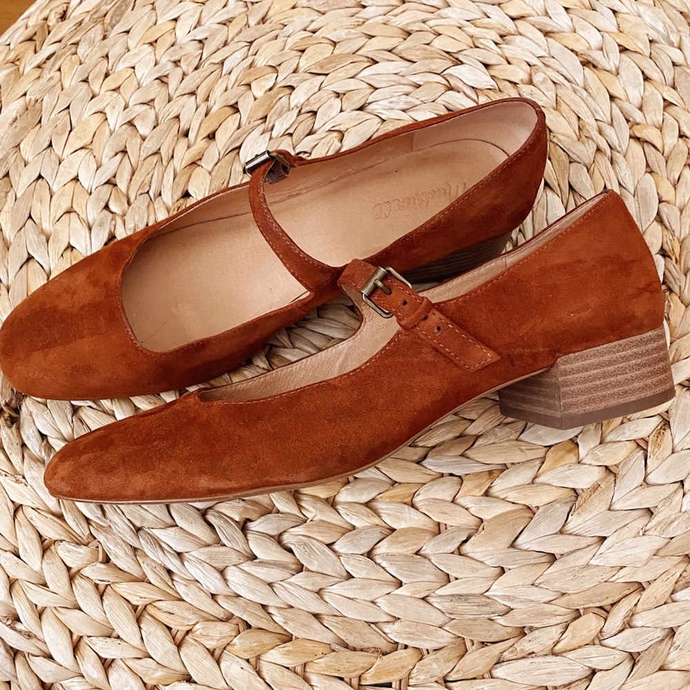 Madewell Delilah suede Mary Janes 9